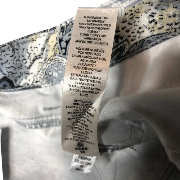 Chico's NWT Feathered Paisley Girlfriend Slim Leg Ankle Jeans Size 0 - Picture 5 of 11